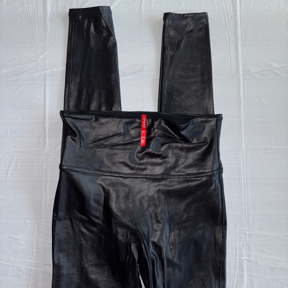 Spanx Moto Faux‎ Leather Leggings.